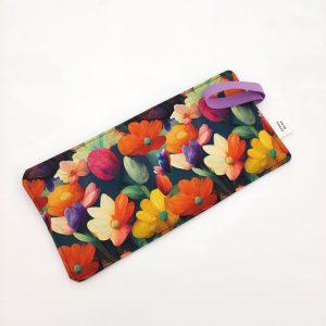 Neceser íntimo flores negro