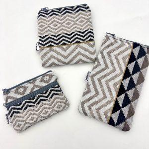 Trio Zigzag con neceser plano
